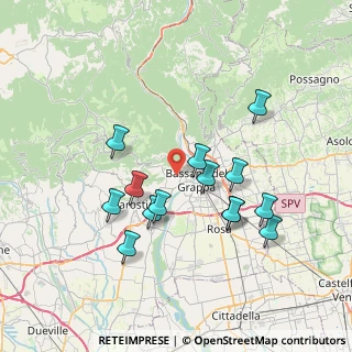 Mappa Viale Asiago, 36061 Bassano del Grappa VI, Italia (6.83571)