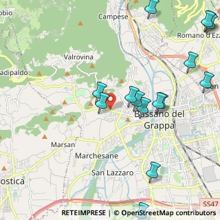Mappa Viale Asiago, 36061 Bassano del Grappa VI, Italia (2.68867)