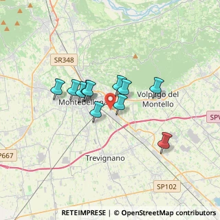 Mappa Via L.Spallanzani, 31044 Montebelluna TV, Italia (2.47545)