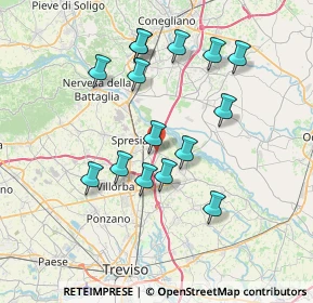 Mappa Via Giosuè Carducci, 31027 Spresiano TV, Italia (6.89067)