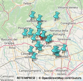 Mappa Via Dino Buzzati, 31044 Montebelluna TV, Italia (10.588)