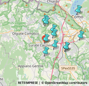Mappa Via Emilio Stucchi, 22075 Lurate Caccivio CO, Italia (3.19455)