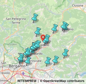 Mappa Piazza Spino, 24021 Albino BG, Italia (6.8615)