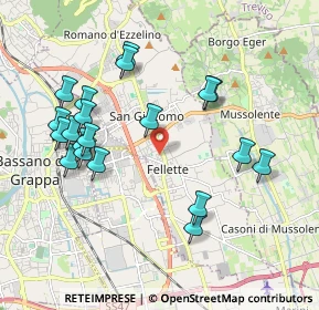 Mappa Piazza Vescovo G. Bortignon, 36060 Romano D'ezzelino VI, Italia (2.009)