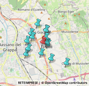 Mappa Piazza Vescovo G. Bortignon, 36060 Romano D'ezzelino VI, Italia (1.222)