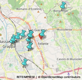 Mappa Piazza Vescovo G. Bortignon, 36060 Romano D'ezzelino VI, Italia (1.92917)