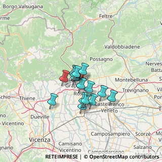 Mappa Via Isonzo, 36060 Romano D'ezzelino VI, Italia (8.74267)