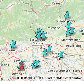 Mappa Piazza Vescovo G. Bortignon, 36060 Romano D'ezzelino VI, Italia (16.757)