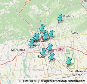 Mappa Piazza Vescovo G. Bortignon, 36060 Romano D'ezzelino VI, Italia (4.57308)