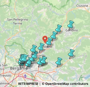 Mappa Via Andrea D'Albino, 24021 Albino BG, Italia (8.2325)