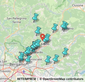 Mappa Via Andrea D'Albino, 24021 Albino BG, Italia (6.8255)