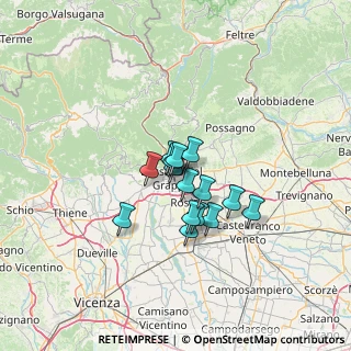 Mappa Via Piave, 36061 Bassano del Grappa VI, Italia (8.45)