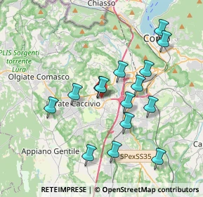 Mappa Via Francesco Pellegrini, 22079 Villa Guardia CO, Italia (3.51733)
