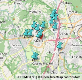 Mappa Via Francesco Pellegrini, 22079 Villa Guardia CO, Italia (1.454)
