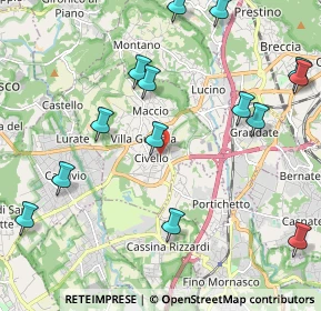 Mappa Via Francesco Pellegrini, 22079 Villa Guardia CO, Italia (2.63533)