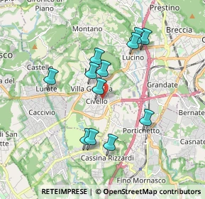 Mappa Via Francesco Pellegrini, 22079 Villa Guardia CO, Italia (1.6225)