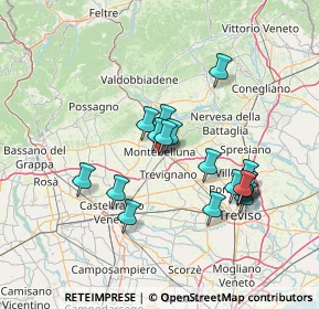 Mappa Via Arturo Toscanini, 31044 Montebelluna TV, Italia (12.71444)