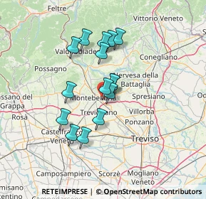 Mappa Via Monte Bainsizza, 31044 Montebelluna TV, Italia (10.77333)