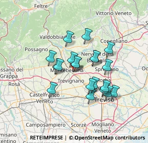 Mappa Via Monte Bainsizza, 31044 Montebelluna TV, Italia (10.9305)