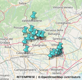 Mappa Via Monte Bainsizza, 31044 Montebelluna TV, Italia (11.50684)