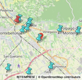 Mappa Via Monte Bainsizza, 31044 Montebelluna TV, Italia (2.56385)