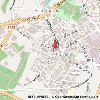 Mappa Via Risorgimento,  10, 22079 Villa Guardia, Como (Lombardia)