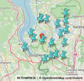 Mappa Via per Capronno, 21018 Sesto Calende VA, Italia (7.06944)