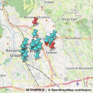 Mappa Via Redipuglia, 36060 Romano D'ezzelino VI, Italia (1.448)