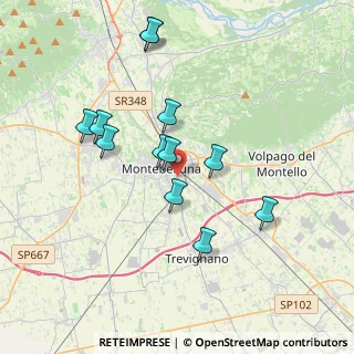 Mappa Via Mozambano, 31044 Montebelluna TV, Italia (3.45917)