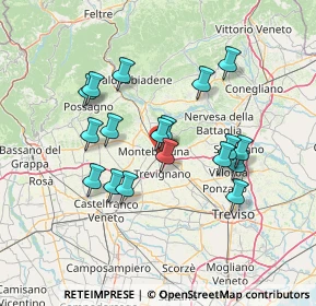 Mappa Piazzetta Moven, 31044 Montebelluna TV, Italia (12.56722)