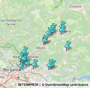 Mappa Via Serio, 24021 Albino BG, Italia (7.60813)