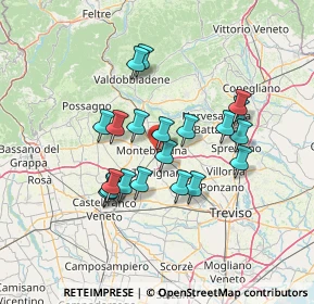 Mappa Via dei Balla, 31044 Montebelluna TV, Italia (11.5555)