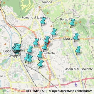 Mappa Via Giosuè Carducci, 36060 Romano D'ezzelino VI, Italia (2.1955)