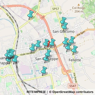 Mappa Via Monte Sabotino, 36061 Bassano del Grappa VI, Italia (1.128)