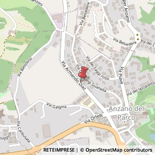 Mappa Via A. Diaz, 16B, 22040 Anzano del Parco, Como (Lombardia)