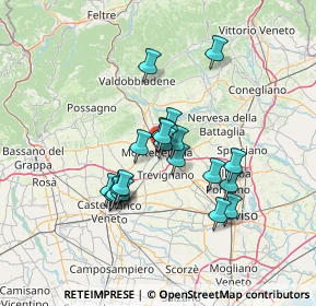 Mappa Piazza Luigi Negrelli, 31044 Montebelluna TV, Italia (10.8295)