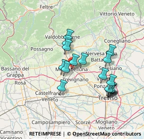 Mappa Via Roma, 31044 Montebelluna TV, Italia (12.49882)