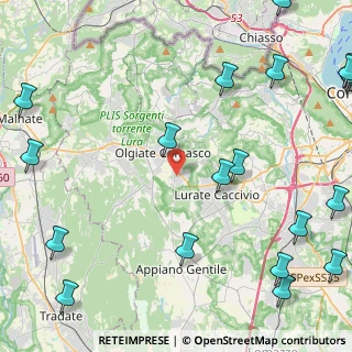 Mappa Via Cappelletta, 22077 Olgiate Comasco CO, Italia (6.8585)