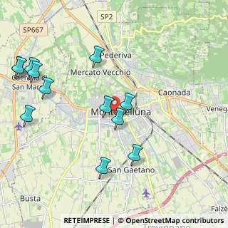 Mappa Piazza degli Artiglieri, 31044 Montebelluna TV, Italia (2.38333)