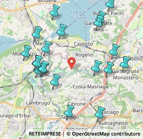 Mappa Via Per Rogeno, 23845 Costa Masnaga LC, Italia (2.25)