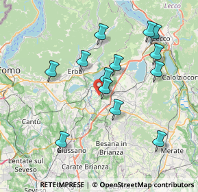 Mappa Via Per Rogeno, 23845 Costa Masnaga LC, Italia (7.29231)