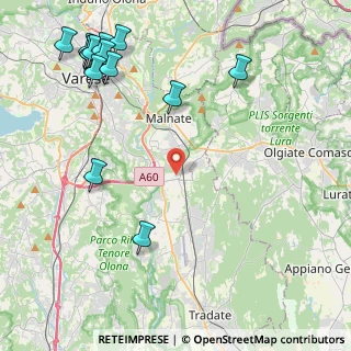 Mappa Via Sciesa, 21040 Vedano Olona VA, Italia (5.85643)