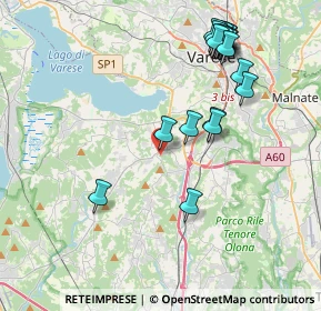 Mappa Via Monti, 21022 Azzate VA, Italia (4.355)