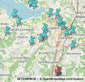 Mappa Via Monti, 21022 Azzate VA, Italia (2.38)