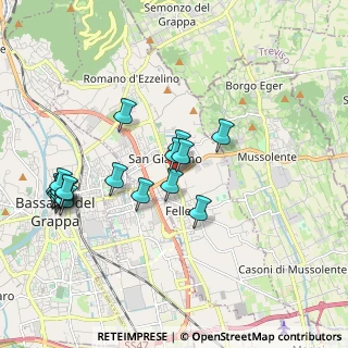 Mappa Via Salvo d'Acquisto, 36060 Romano D'ezzelino VI, Italia (2.0825)
