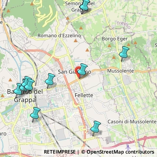 Mappa Via Salvo d'Acquisto, 36060 Romano D'ezzelino VI, Italia (2.83417)
