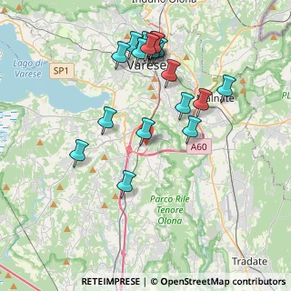 Mappa Via Guglielmo Marconi, 21045 Gazzada Schianno VA, Italia (4.01474)
