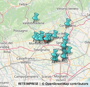 Mappa Via Cal Trevigiana, 31050 Volpago del Montello TV, Italia (10.5285)