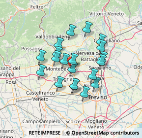 Mappa Via Cal Trevigiana, 31050 Volpago del Montello TV, Italia (10.7195)