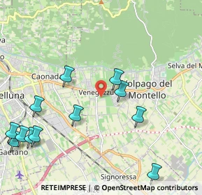 Mappa Via Cal Trevigiana, 31050 Volpago del Montello TV, Italia (2.57833)